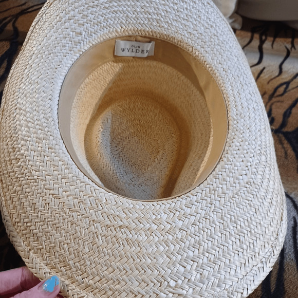 NEW Wyeth OLIN Cream Tan Straw Cowboy Hat